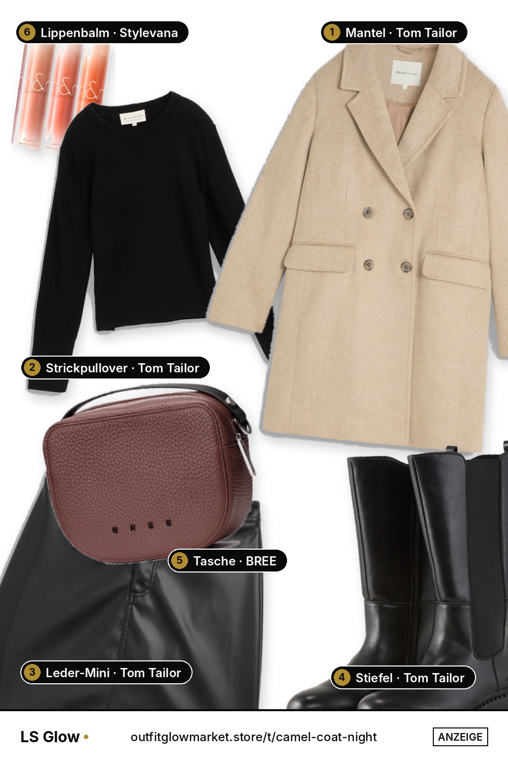 Kollage Camel Coat Night von Laura und Sophie
